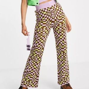 Knit Checker Pants